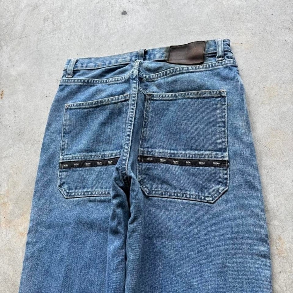 Baggy Mossimo Big Pocket Jnco Styl Y2k Vintage Denim Jeans 30x32 - Picture 3 of 8